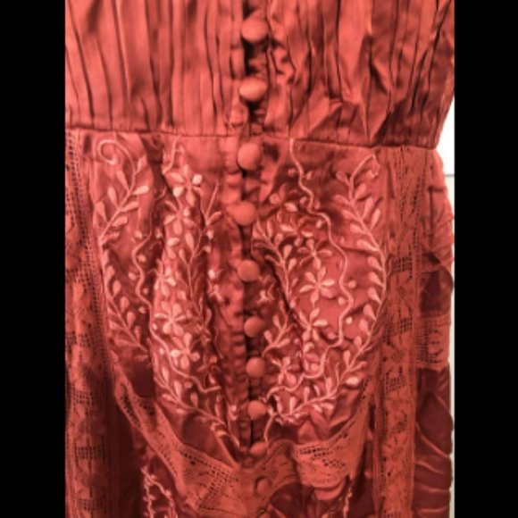 Urban Outfitters Kimchi Blue Lisbon Satin Midi Dress Sz M - Picture 6 of 6